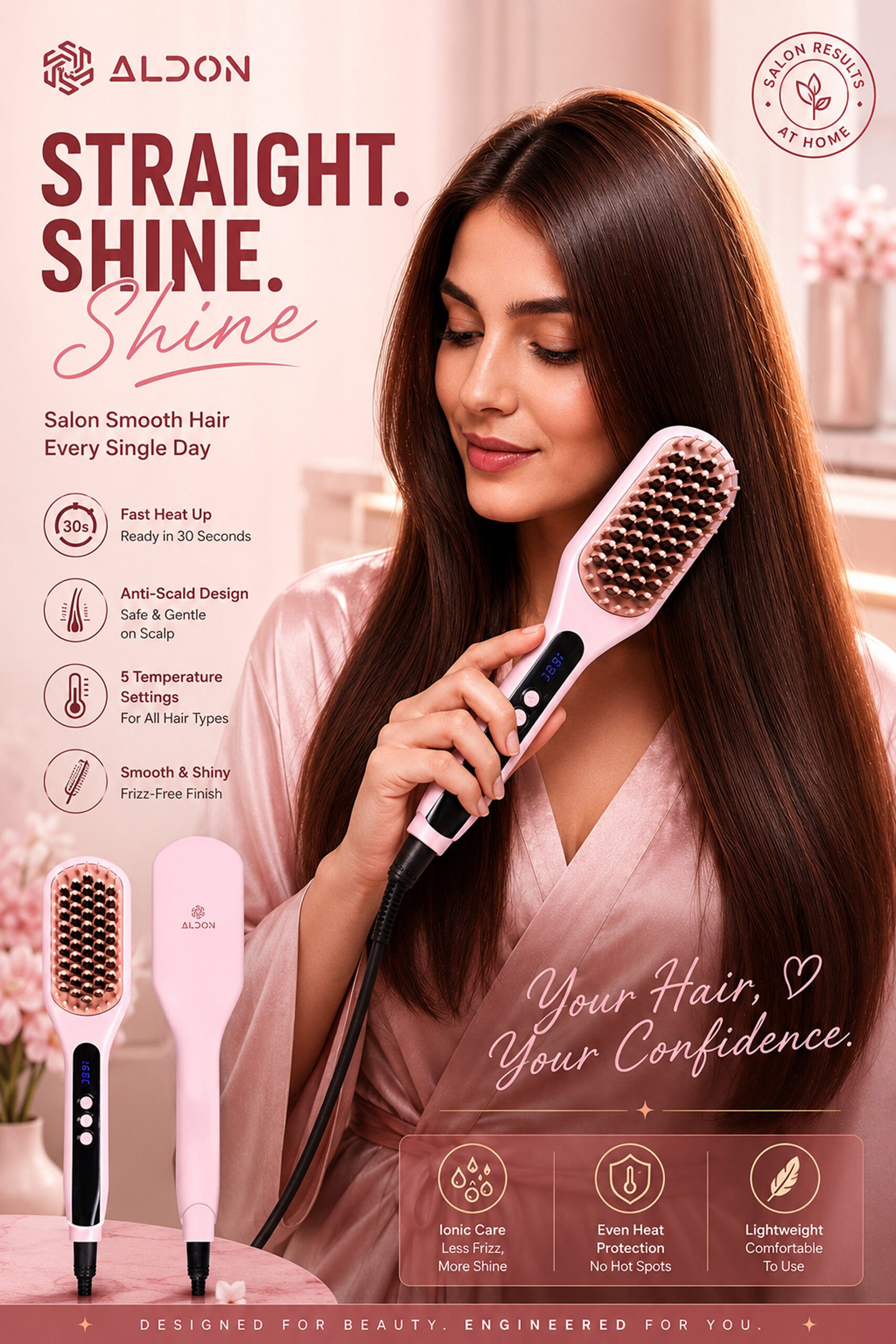 Hair Straightener Brush